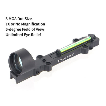 1X28 RED&GREEN DOT FIBER SHOTGUN SIGHT - OPTICREV