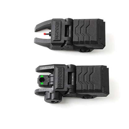 TS1 Flip up Battle Iron Sights Front and Rear Sights For Picatinny Rail（With optical fiber）