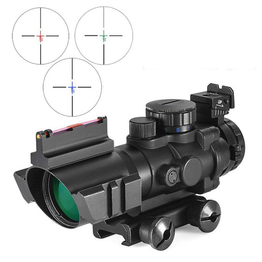 ACOG 4X32 RIFLESCOPE 20MM DOVETAIL REFLEX OPTICS SCOPE TACTICAL SIGHT FOR HUNTING GUN RIFLE AIRSOFT SNIPER MAGNIFIER AIR SOFT - OPTICREV