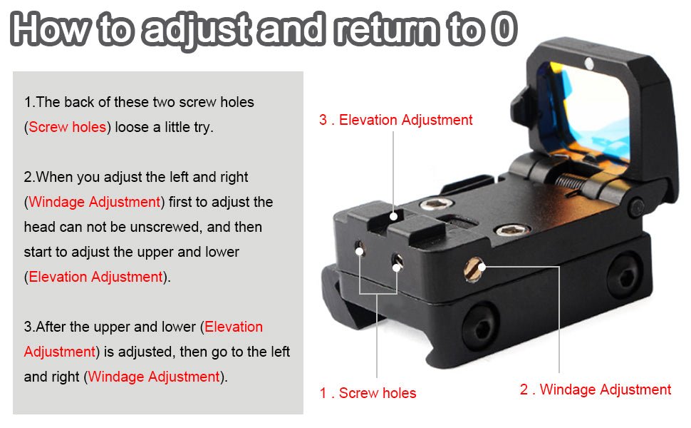 TACTICAL FLIP RED DOT HOLOGRAPHIC REFLECTION MOS SIGHT - OPTICREV